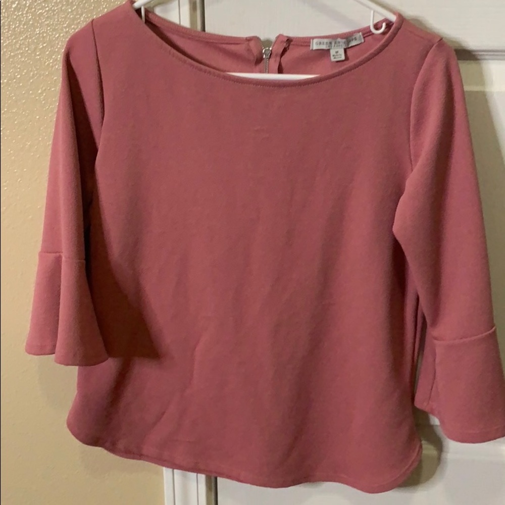 pink long sleeve top